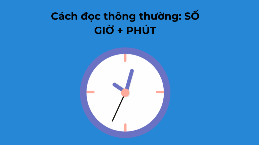 Cách đọc thông thường: SỐ GIỜ + PHÚT