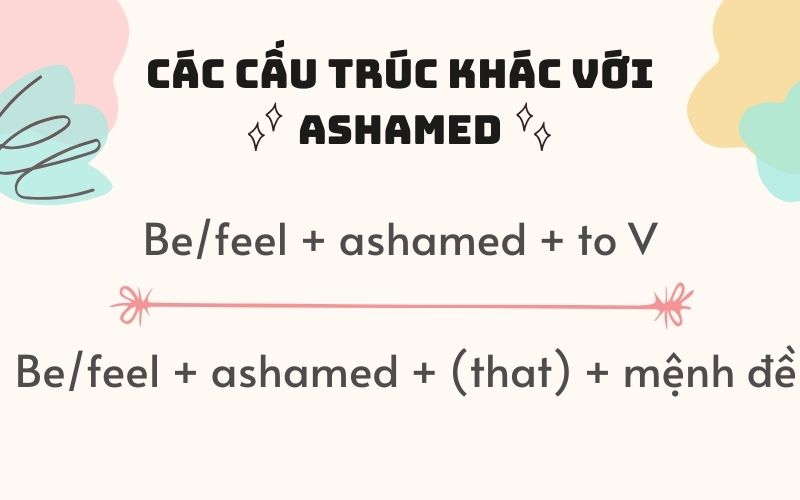 Các cấu trúc khác với Ashamed