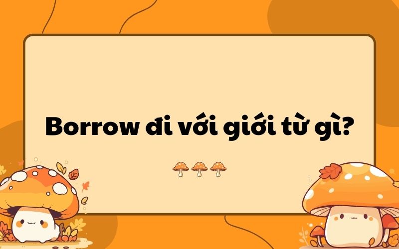 Borrow đi với giới từ gì?