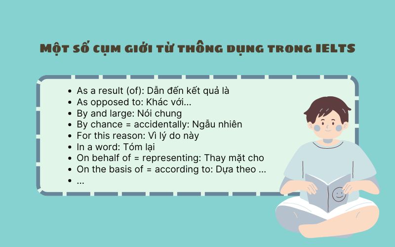 Một số cụm giới từ thông dụng trong IELTS