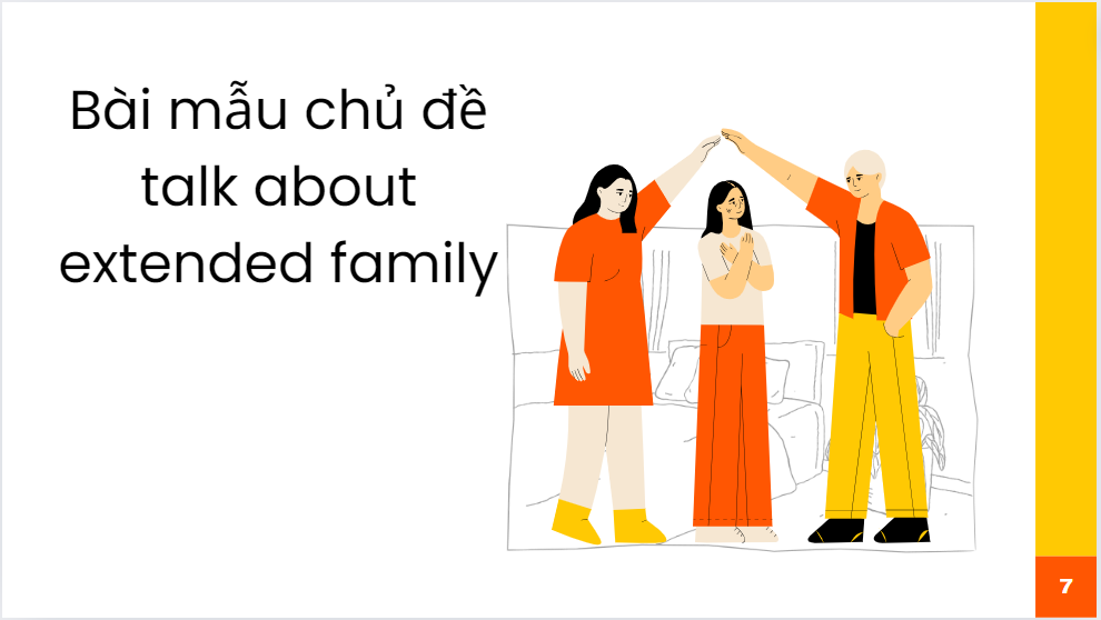 Bài mẫu chủ đề talk about extended family