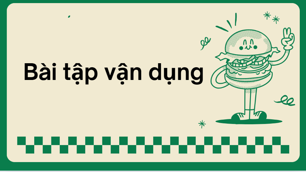 Bài tập vận dụng 