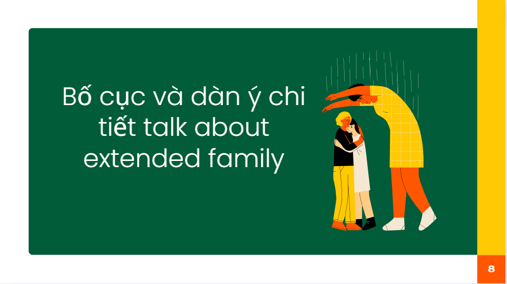 Bố cục và dàn ý chi tiết talk about extended family