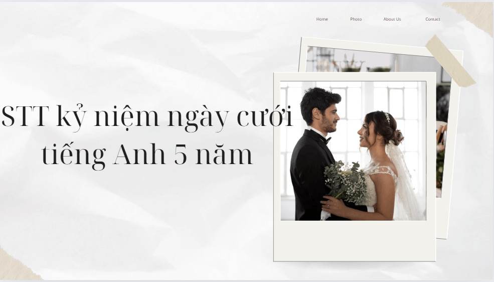 STT kỷ niệm ngày cưới tiếng Anh 5 năm