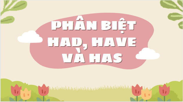 Phân biệt had, have và had